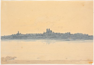 Viborg visto de Asmild Klosterhave perto de Søndersø de Martinus Rørbye