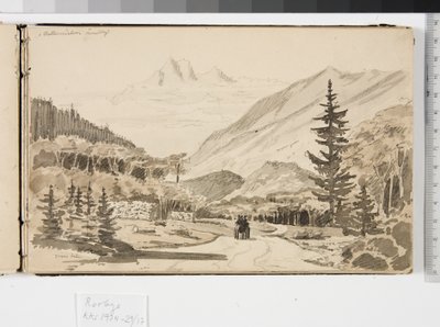 paisagem alpina de Martinus Rørbye