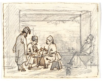 Oriental jogando tabuleiro de Martinus Rørbye