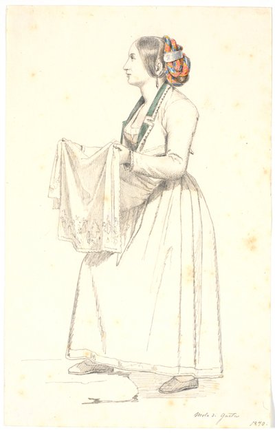 mulher italiana de Martinus Rørbye