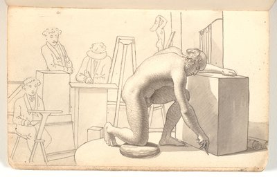 Artistas que desenham a partir de modelos de Martinus Rørbye