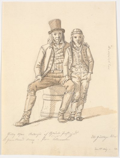 Ole Gullog e filho, superior Telemarken de Martinus Rørbye
