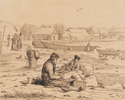 Strandgaden em Thisted. 1830 de Martinus Rørbye