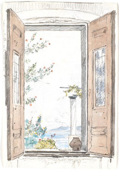 Ver através de uma janela em Procida de Martinus Rørbye