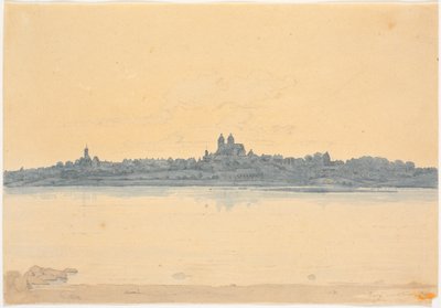 Viborg visto de Asmild Klosterhave perto de Søndersø de Martinus Rørbye