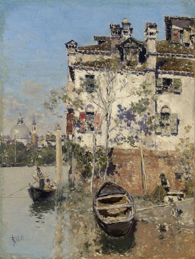 Veneza, casa no canal, c.1900 de Martín Rico y Ortega
