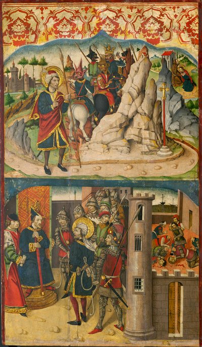 São Cristóvão Encontra Satanás; São Cristóvão perante o Rei da Lycia de Martín de Soria