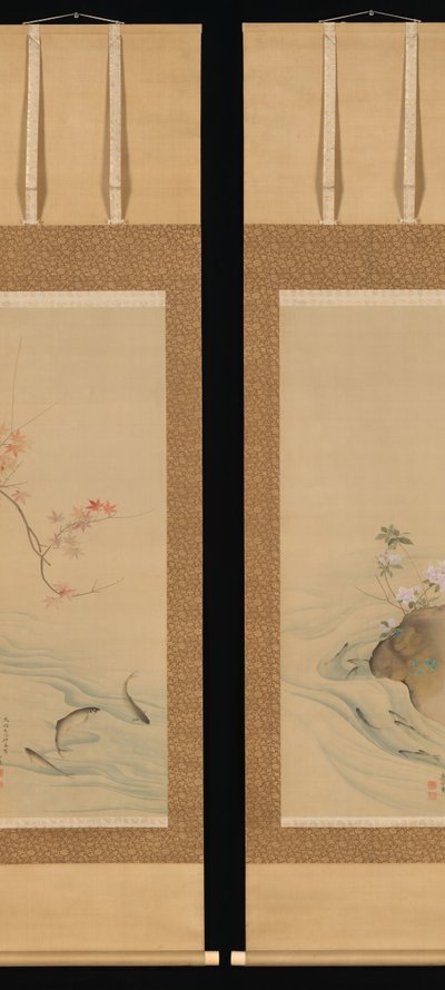 Sweetfish no Verão e Outono, 1785. de Maruyama Okyo
