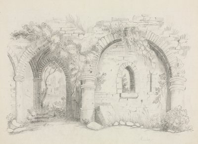 Ruínas, por volta de 1840. de Mary Altha Nims