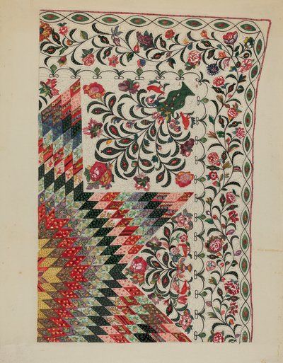 Colcha de retalhos e apliques de Mary Berner