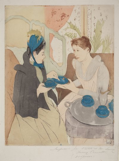 Chá da tarde de Mary Cassatt