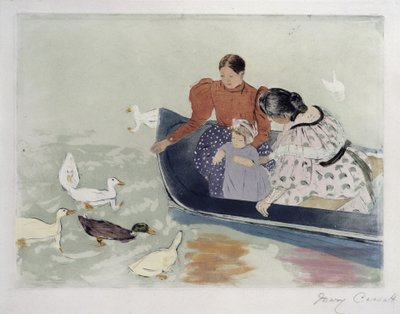 A dar de comer aos patos de Mary Cassatt