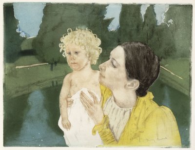Pela lagoa, c.1898 de Mary Cassatt