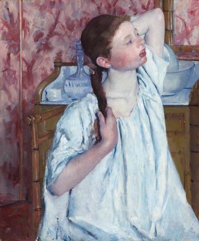 Girl Arranging Her Hair, 1886. de Mary Cassatt