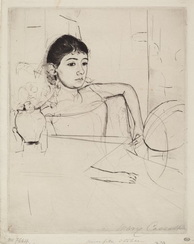 Mimi como uma morena de Mary Cassatt