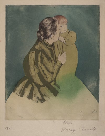 Mãe camponesa e criança de Mary Cassatt