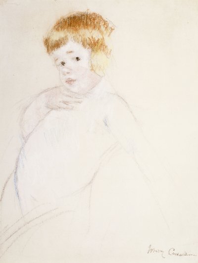 Estudo para o bebê para a carícia, c.1902 de Mary Cassatt