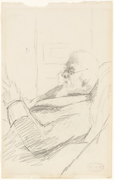 Leitura do Pai do Artista de Mary Cassatt