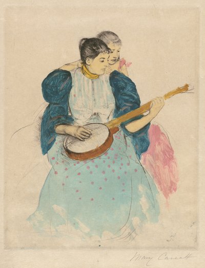 A lição do banjo de Mary Cassatt