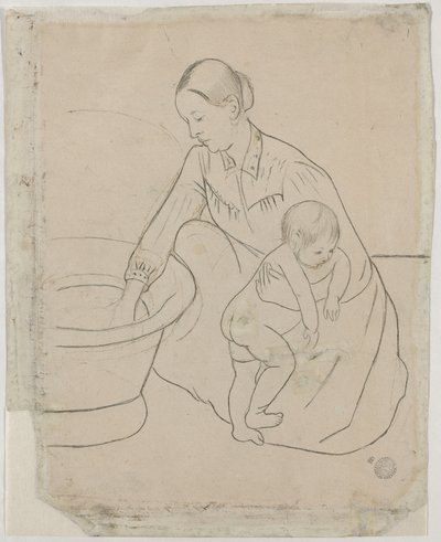 O Banho [verso], 1890-1891. de Mary Cassatt
