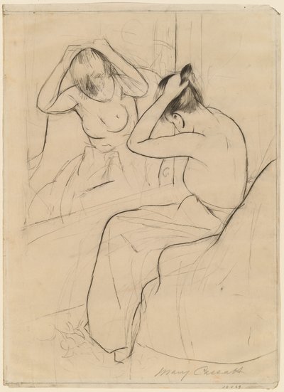 O Coiffure, 1891. de Mary Cassatt