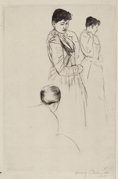 The Fitting, 1890-1891. de Mary Cassatt