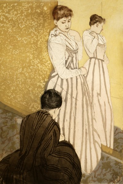 O encaixe, pub. 1891 de Mary Cassatt