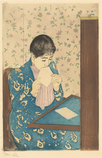 A Carta, 1890-1891. de Mary Cassatt
