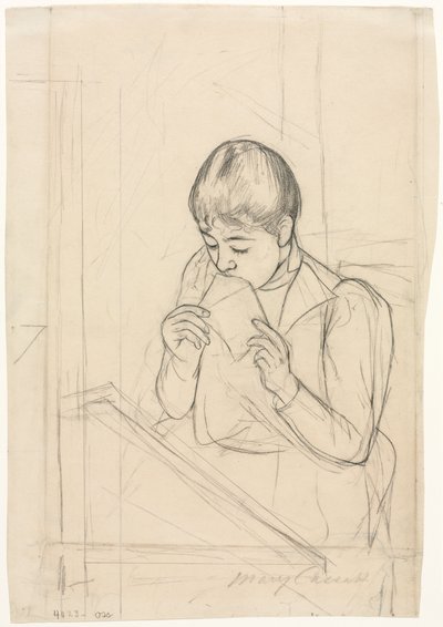 A Carta recto, A Carta verso, 1891. de Mary Cassatt