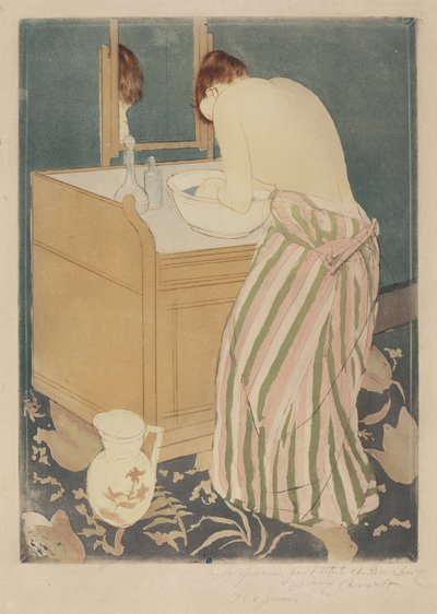 Mulher tomando banho de Mary Cassatt