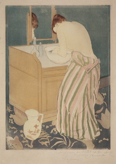 Mulher a tomar banho de Mary Cassatt
