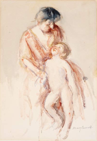 Mulher com Rapaz Nu à Sua Esquerda de Mary Cassatt