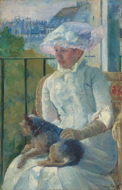 Moça em uma janela de Mary Cassatt