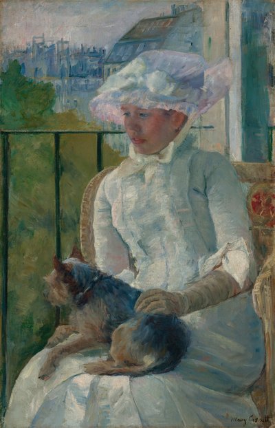 Jovem rapariga à janela de Mary Cassatt