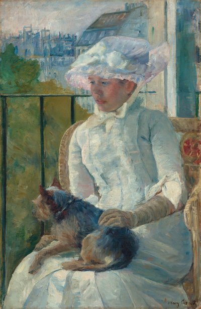 Young Girl at a Window, c. 1883-1884. de Mary Cassatt