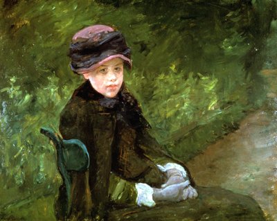 Jovem senhora no parque, c1880 de Mary Cassatt