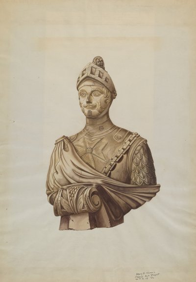 Cabeça de figura: Warrior, c. 1938. de Mary E Humes