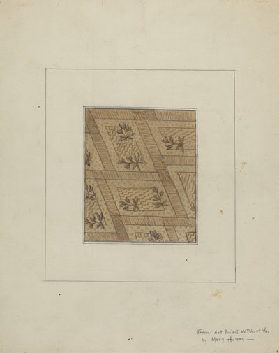 Material do Dress, c. 1937. de Mary E Humes