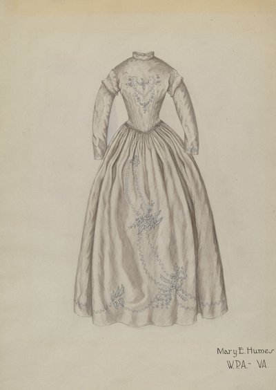 Vestido de noiva, c. 1939. de Mary E Humes
