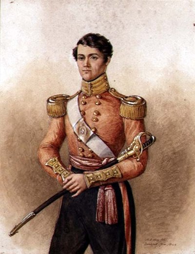 Retrato do Major Charles Hamilton Wake (d.1871) 34ª Infantaria Indígena Nativa de Mary Ellen Best