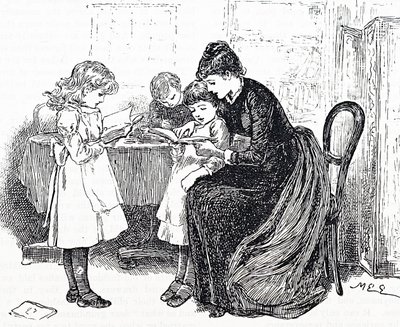 Crianças a serem lidas pela mãe de Mary Ellen Edwards