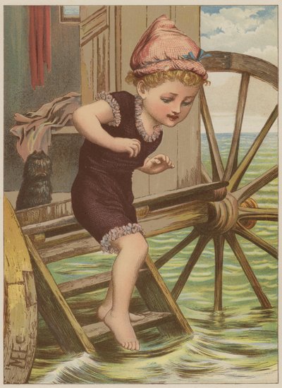 Garota prestes a nadar (cromolitro) de Mary Ellen Edwards