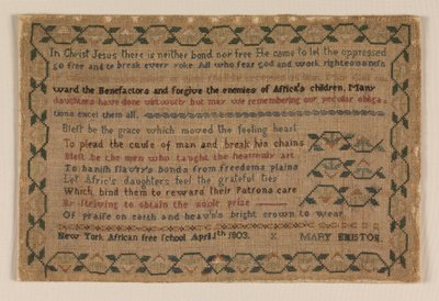 Sampler de Mary Emiston