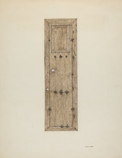 Porta de Cobre Um de um Par, c. 1939. de Mary Hansen
