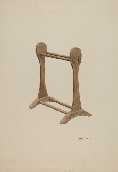 Drying Rack, c. 1940. de Mary Hansen