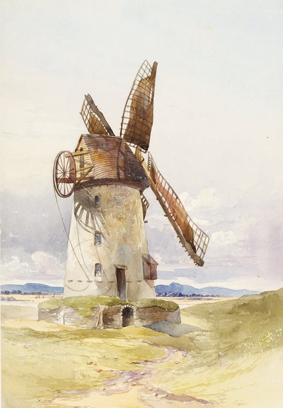 Lytham Mill, c.1845-55 (wc no papel) de Mary Harper