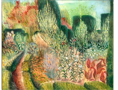 Grande Dixter: Topiária e caminhos, 2003 (petróleo a bordo) de Mary Kuper