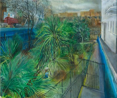 Bloqueio de Ladbroke Grove: 2, Kensal House, 2020 (óleo a bordo) de Mary Kuper