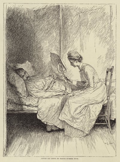 Ilustração para a história de uma enfermeira, por Honnor Morten de Mary L. Gow