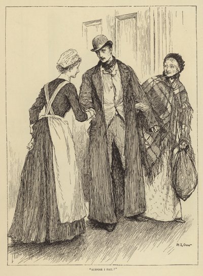 Ilustração para a história de uma enfermeira, por Honnor Morten de Mary L. Gow